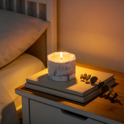 💎 Luxury Candle | Marble-Effect Stone | Elegant Home Gift | Sculptural Beauty