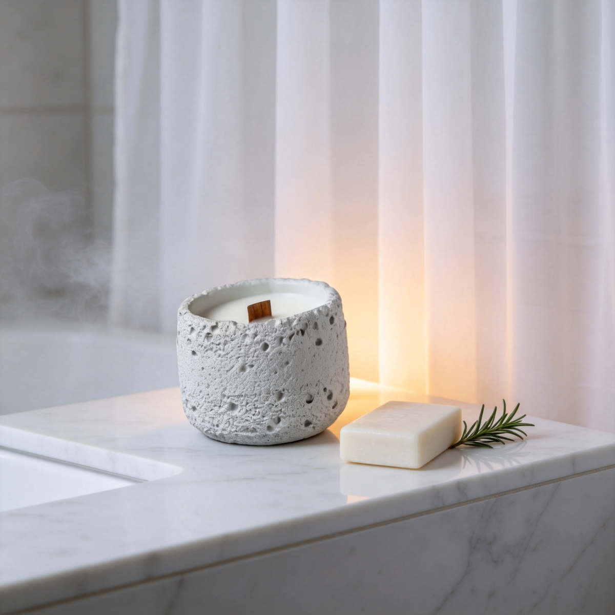 🌼 Luxury Gardenia Candle | Stone-Textured Vessel | Cozy Home Décor | Elegant Floral Gift