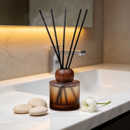 🍃 Zen Tea Diffuser | Frosted Glass & Wood | Serene Home Gift