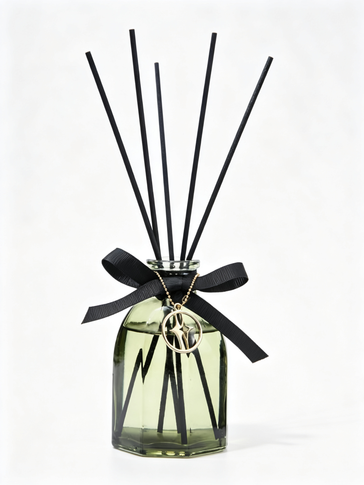 🎀 Luxury Reed Diffuser | Green Glass & Ribbon | Elegant Home Gift