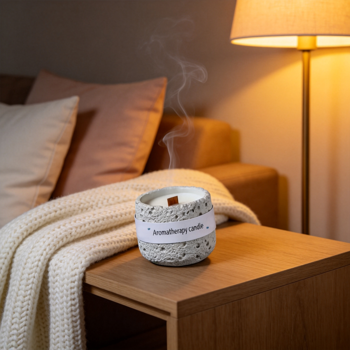 🌼 Luxury Gardenia Candle | Stone-Textured Vessel | Cozy Home Décor | Elegant Floral Gift