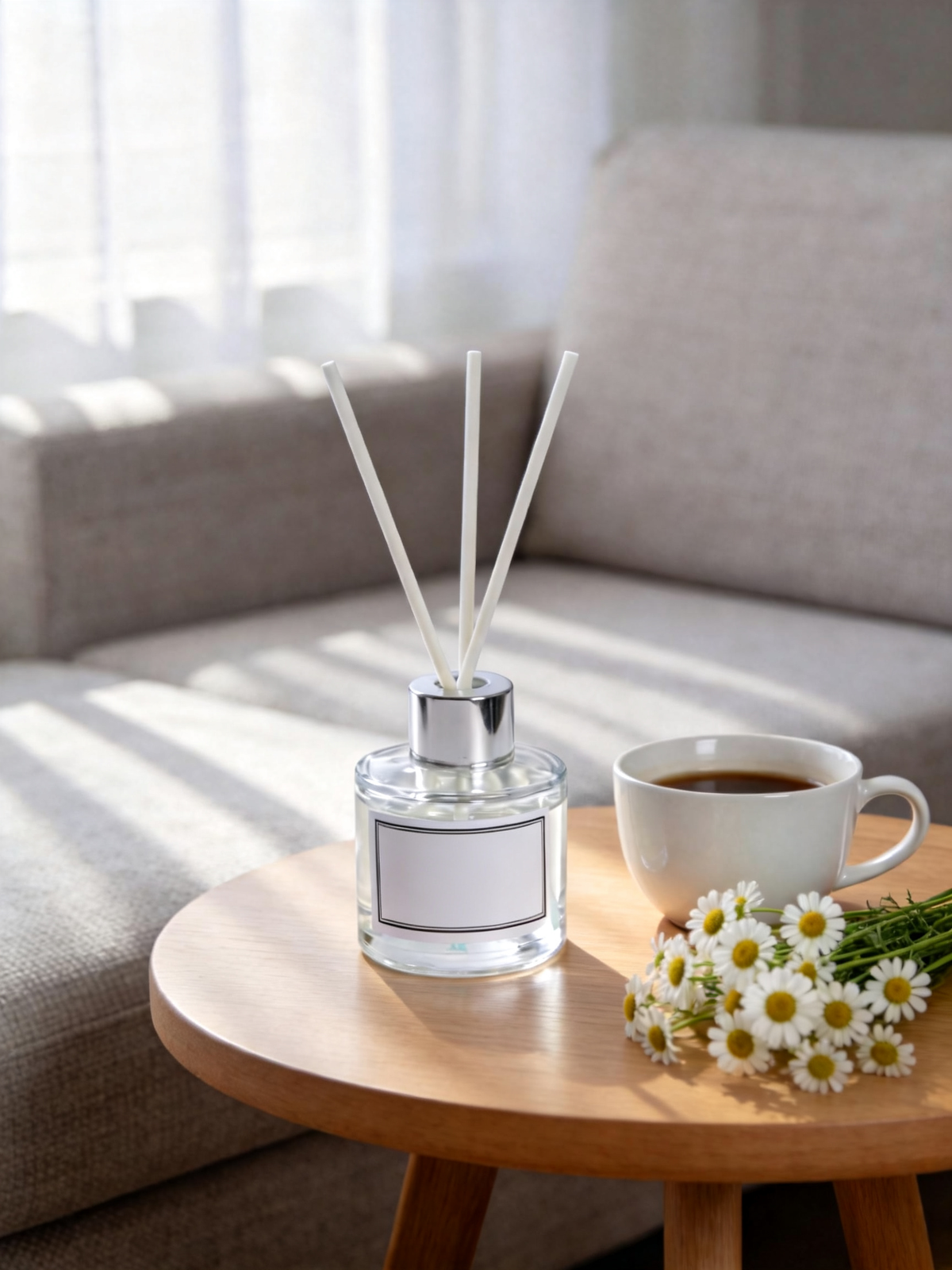 🤍 White Tea Reed Diffuser | Clear Glass | Elegant Home Gift