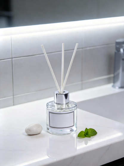 🤍 White Tea Reed Diffuser | Clear Glass | Elegant Home Gift