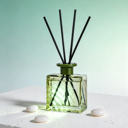 🌿 Luxury Reed Diffuser | Green Glass Home Décor | Thoughtful Tea Gift